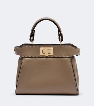 Fendi Borsa a mano Peekaboo Nano in pelle
