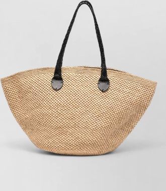 Dragon Diffusion brunella large woven beach tote bag