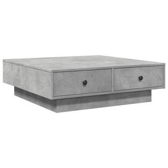 vidaXL Vidaxl Tavolino Da Salotto Grigio Cemento 90x90x28cm Legno