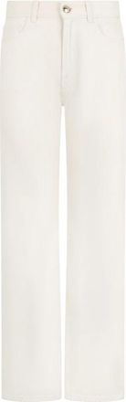 Moorer Nur-214 Broek - Dames - Regular Fit Jeans - Wit - W29 - Katoen - Jeans