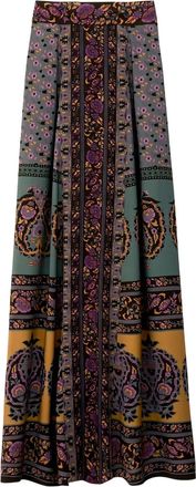 BA&SH Bayro maxi-rok met bloemenprint en paisley-print - Groen