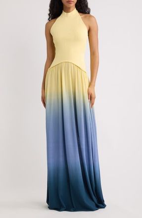 Solid & Striped The Halter Soglio Maxi Dress in Ombre at Nordstrom, Size X-Large
