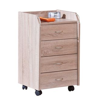 Inter Link SAS Cassettiera Ufficio Novi In Laminato Finitura Rovere Dim. 40x36x65h - Inter Link