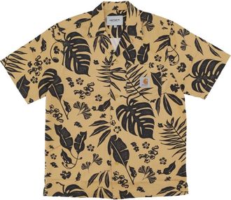 Carhartt Work in Progress T-shirt van katoen met bloemenprint - Heren - Korte mouwen Overhemden - Veelkleurig - S - Katoen - Overhemden