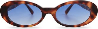 Messy Weekend KURT Tortoise Blue Womens Sunglasses Tortoiseshell Size 53