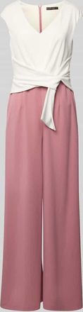 Vera Mont Jumpsuit mit Knoten-Detail in Altrosa, Größe 36