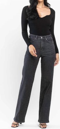 Judy Blue Womens Tummy Control Pants In Washed Black