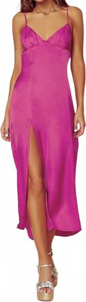 Blue Life Tessa Slip Midi Dress In Fuschia