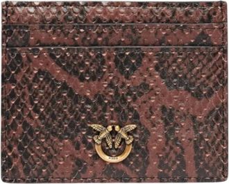 Pinko Portacarte Simply Python - - Accessories - Donna - Marrone - ONE SIZE