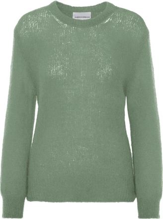 Americandreams Ulla O Neck Knit Pullover - Dames - Ronde hals truien - Groen - S - Wol - Truien & Vesten