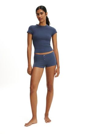 Cotton On Womens Dreamy Soft Micro Short in Steely Blue Daydream Blue at Nordstrom, Size X-Small