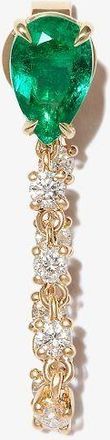 Anita Ko 18K Yellow Gold Emerald Loop Diamond Earring - Womens - 18kt Yellow Gold/Diamond/Emerald