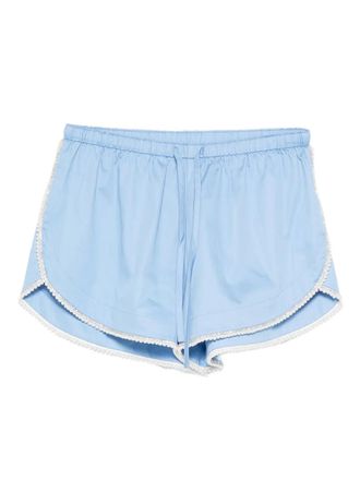 Sandro beaded-trim shorts - women - Cotton - 38 - Black