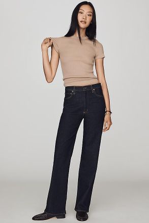 A Gold E Harper Mid-Rise Relaxed Straight-Leg Jeans