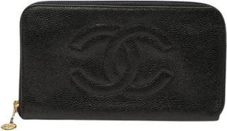 Chanel Pre-owned Wallets, female, Black, Size: ONE SIZE Pre-owned Long wallet (bi-fold)