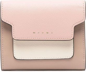 Marni colour-block leather purse - women - Calf Leather/Cotton - One Size - Pink