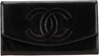 Chanel Pre-owned Wallets, female, Black, Size: ONE SIZE Pre-owned Leather wallets