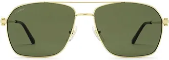 Cartier Green Navigator Mens Sunglasses CT0306S 002 59