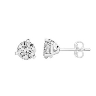 LuvMyJewelry Nasak 1.62 Ct TW Lab Grown Round Diamond Studs Martini 14K White Gold Earrings at Nordstrom