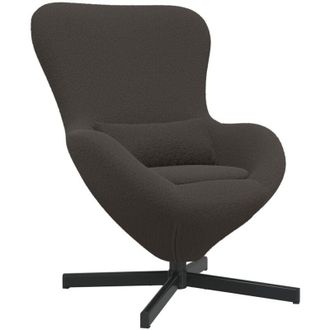 vidaXL Egg Chair Dark Grey 63 x 73 x 90 cm Fabric vidaXL