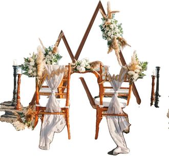 OEM Arco De Boda, Construcci&oacute;n De Madera Resistente, F&aacute;cil De Montar, Madera Carbonizada, Xxl