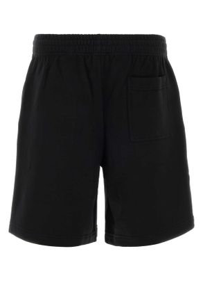 Burberry Mens Black Cotton Bermuda Shorts Exterior: Pantaloni Trousers