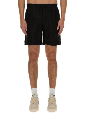 Msgm Short With Logo