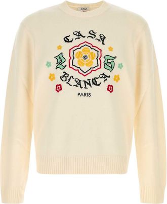 Casablanca Ivory Wool Sweater