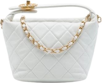 Chanel Pre-owned Chanel Quilted Lambskin Satchel - Pre-owned - Mujer - Blanco - ONE SIZE