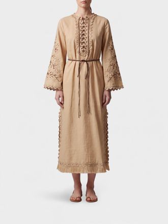 Zimmermann Tunica midi Mahon in cotone ricamato con maniche a kimono