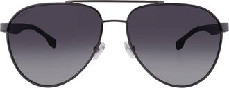 HUGO BOSS Grey Shaded Pilot Mens Sunglasses BOSS 1485/S 0PTA/1I 60