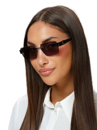 Just Cavalli SJC153 Metal Rectangle Sunglasses - Black