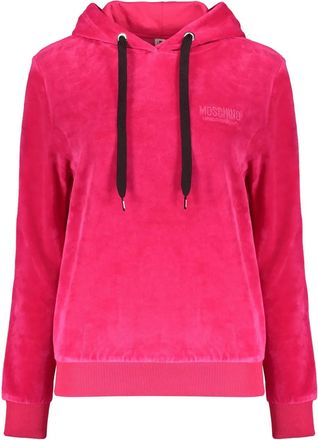 Moschino jersey hoodie - women - Polyester/Cotton - 44 - Pink