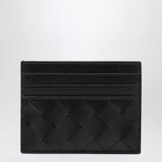 Bottega Veneta Black card holder in Intrecciato