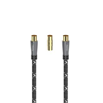 Hama 7205293 Cable Coaxial 3 M Negro, Blanco
