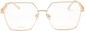 Philipp Plein VPP071M0300 Square Full Rim Metal Eyeglasses - Rose gold