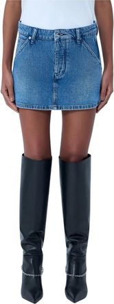 Alexander Wang Carpenter Mini Skort - Dames - Spijkerrokken - Blauw - W25 - Katoen - Rokken