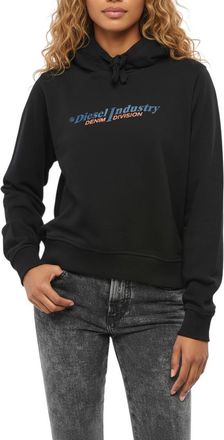 Diesel Black Logo Hood Sweatshirt