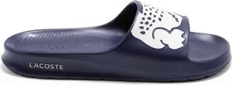 Lacoste Mens Croco Slide Sandals In Navy
