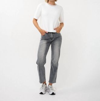 Esqualo Fredrika Fancy Neck Sweater In Off-White