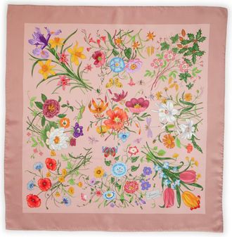 Gucci PRINTED SILK TWILL SCARF - Gucci - Woman