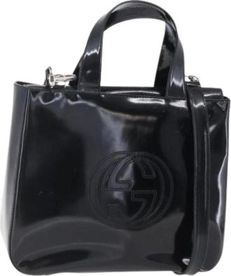 Gucci Pre-owned Handbags, female, Black, Size: ONE SIZE Pre-owned Vintage Leather Handbag