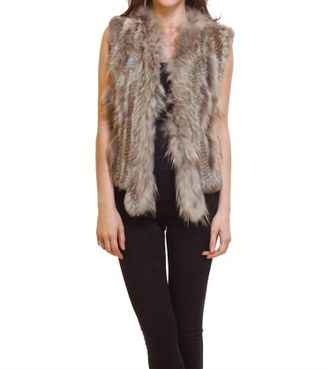 Love Token Raven Fur Vest In Natural