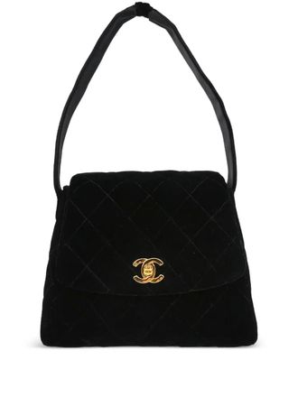 Chanel 1997 diamond-quilted handbag - Black
