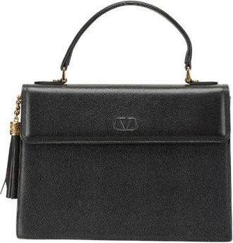 Valentino Pre-owned Handbags, female, Black, Size: ONE SIZE Pre-owned Leather handbags