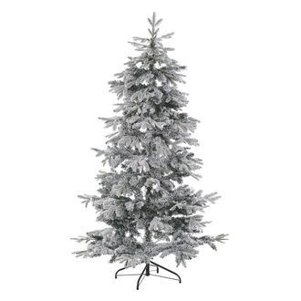 Beliani Beliani - Rbol De Navidad Artificial Blanco Nieve Sint&eacute;tica 180 Cm Ramas Con Bisagras Festividad Tomichi