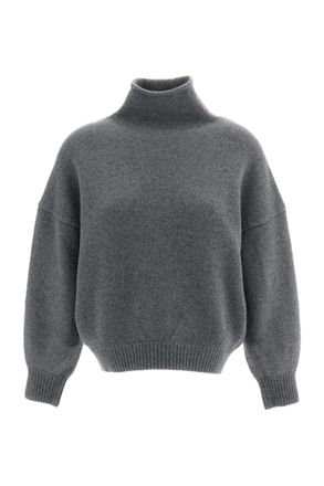 arch4 Grey Cimmie Mock-Neck Cashmere Sweater