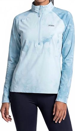 Columbia Pfg Uncharted Cloud Half Zip Shirt In Turqoise / Aqua
