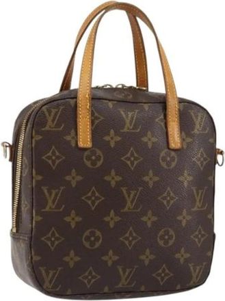 Louis Vuitton Pre-owned Canvas Handtas - Dames - Vintage Handtas - Bruin - ONE Size - Vintage