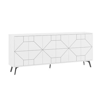Calicosy Aparador con 6 puertas L184 cm - Blanco